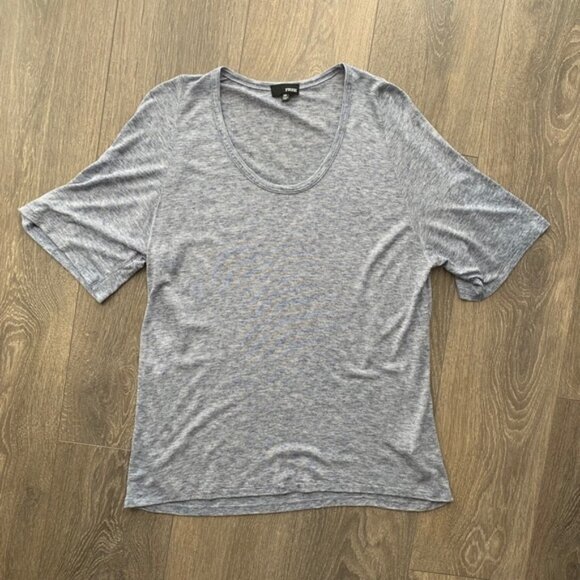 Aritzia Wilfred Free T-Shirt Heathered Oversized Marle Crew neck Short Sleeve XS - Picture 6 of 15
